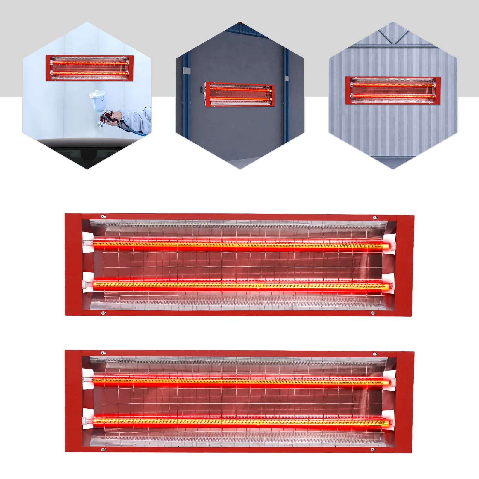 

110 В 2 шт. инфракрасные лампы для выпечки краски гибкая двойная трубка лампа для выпечки для покраски автомобиля короткая волна инфракрасная лампа для выпечки краски