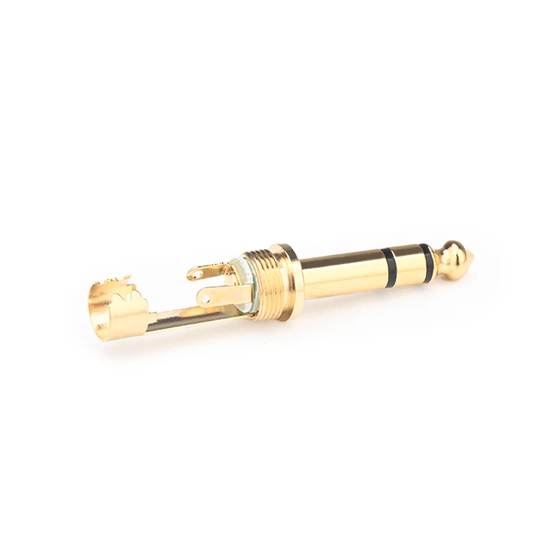 4PCS HiFi 6.5mm Plug Jack Audio Connector Adapter Stereo 6.5 mm Plugs TRS for Audio Amplifier Mixer Plug