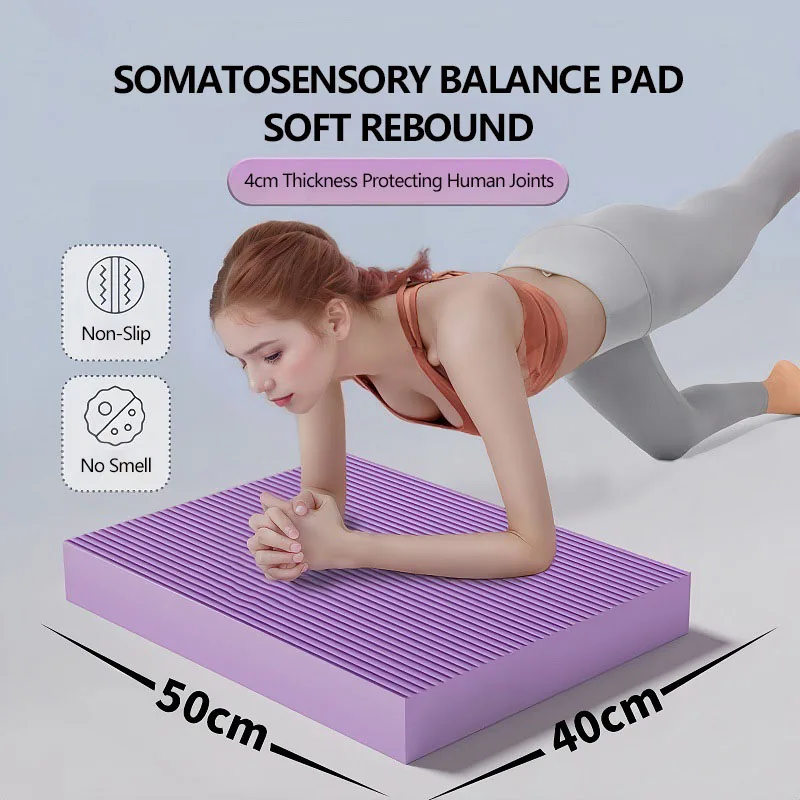 

Balance Pad NBR Non-Slip Mat 4cm Thick & Ankles Knee Pad Cushion for Core Balance and Strength Stability Training Yoga & Fitness