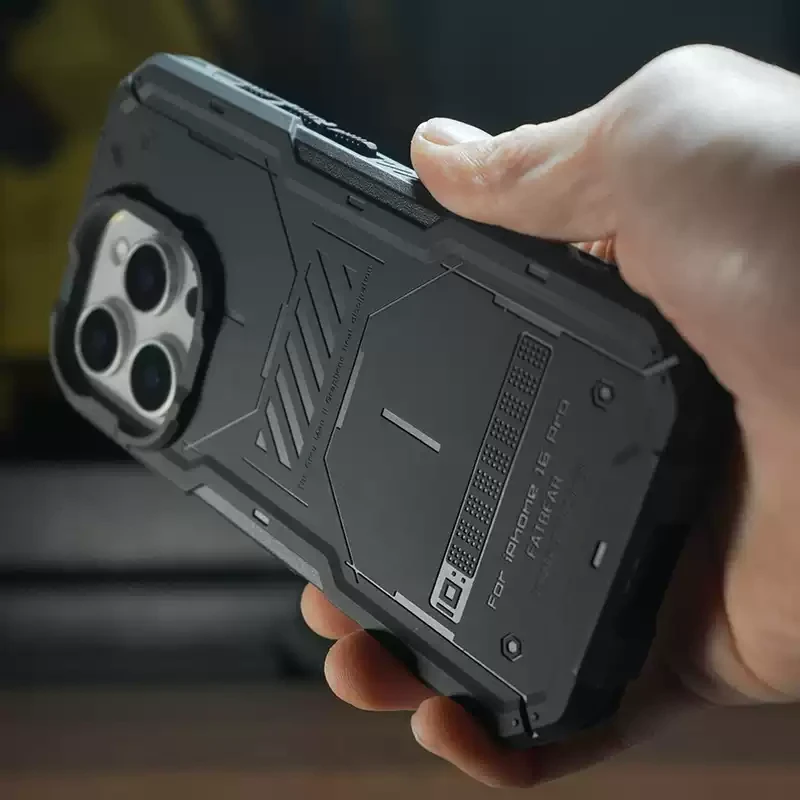 Tactical Anti Fall Phone Case With Graphene Heat Dissipation Suitable For iPhone 16/Pro/MAX/Plus