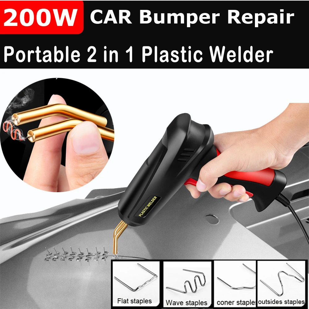 200W Plastic Welding Machince for Car Bumper Repair Tool kit Hot Stapler Soldering Gun Staples Plastic Welder