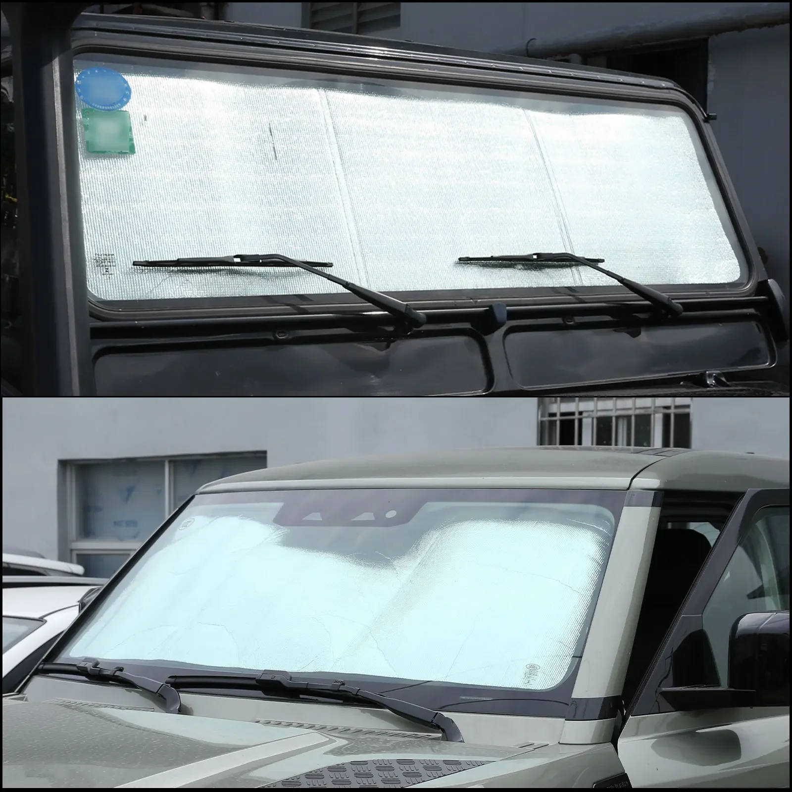 For Land Rover Defender 90 110 2004+ Car Front Windshield Anti-UV Sunshade Aluminum Foil/silver Tape Auto Accessories 1 Pcs