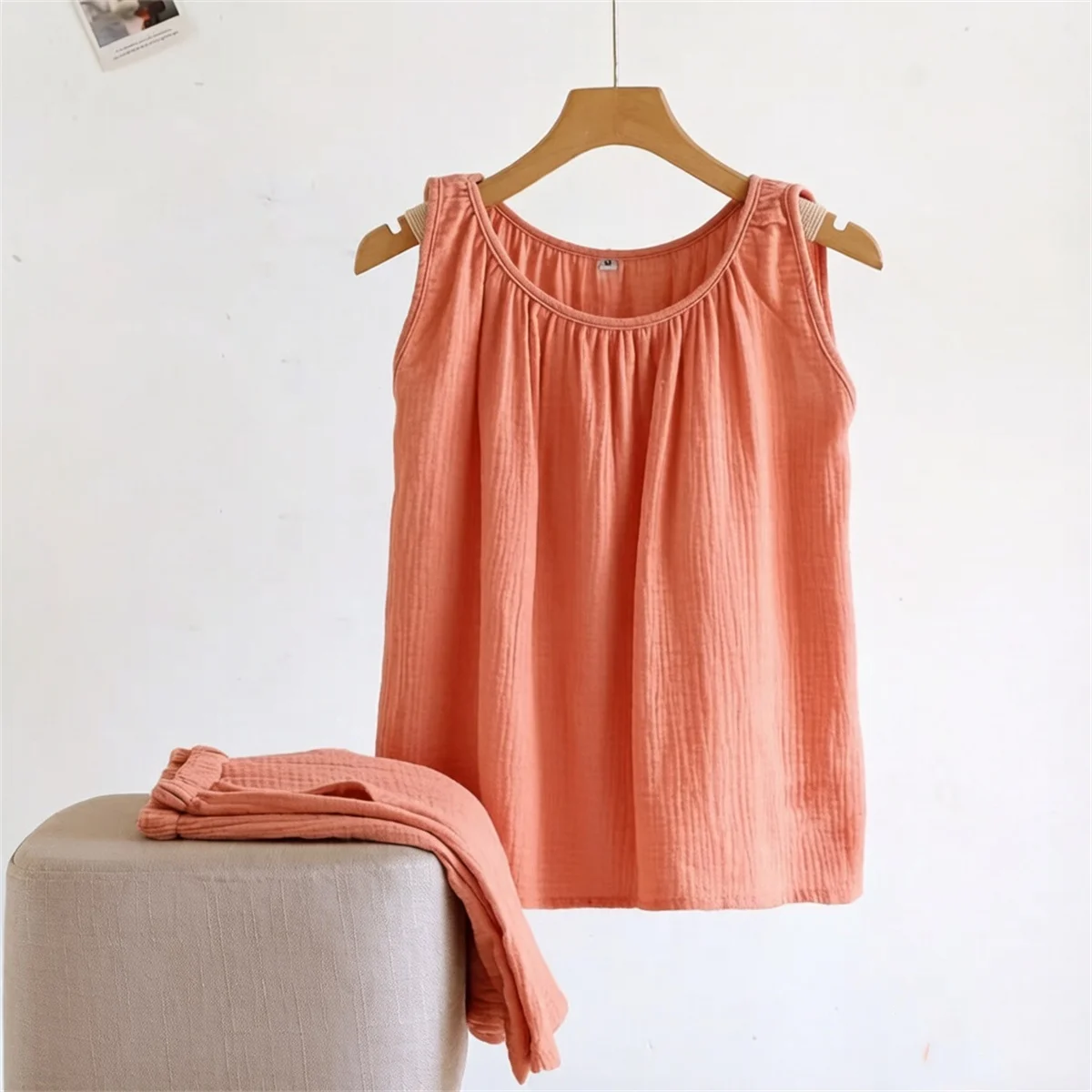 Women's Summer Cotton Linen Vest Loose Fit Sleeveless Top Versatile Casual Wear plus Size Tanks Inner Outer Wear