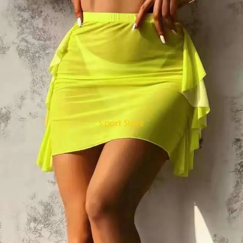 U2JB Osłona do Up Krótki strój plażowy Sheer Okłady Szyfonowe okrycia na stroje kąpielowe Seksowne