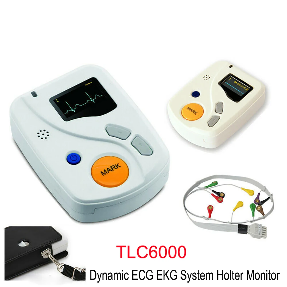 TLC6000 Contec 48h Recording and Analysis, Dynamic ECG 12-Channel Electrocardiograph