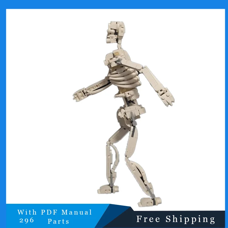 296 peças esqueleto humano educacional moc modelo criativo construção empilhamento bloco tijolos brinquedos diy feriado aniversário presentes de natal