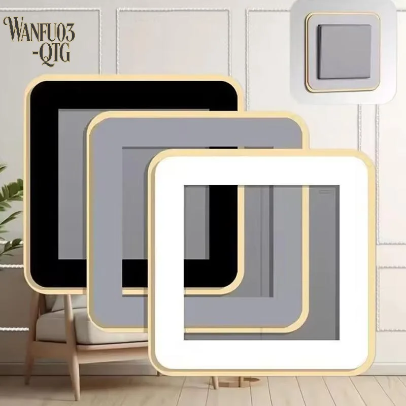 Hot Sale Dustproof Acrylic Switch Protective Cover Anti Dirty Decorative Frame For Socket Switch Wall Sticker