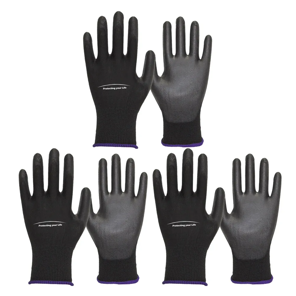 

3 пары рабочих перчаток, износостойкие, прочные, утолщенные, защитные, промышленные, многофункциональные, для мужчин и женщин, больших размеров