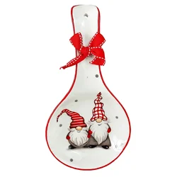 Ceramic Spoon Fork Holder Christmas Chopstick Pillow Tableware ganizer Storage Rack Utensil Rest Holiday Gift Home Decor