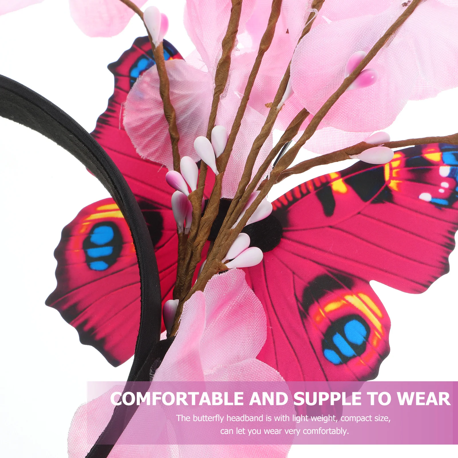 

Butterfly Fascinator Headband Lightweight Compact Women Headband Delicate Color for Wedding Prom Graduation Party Accessories