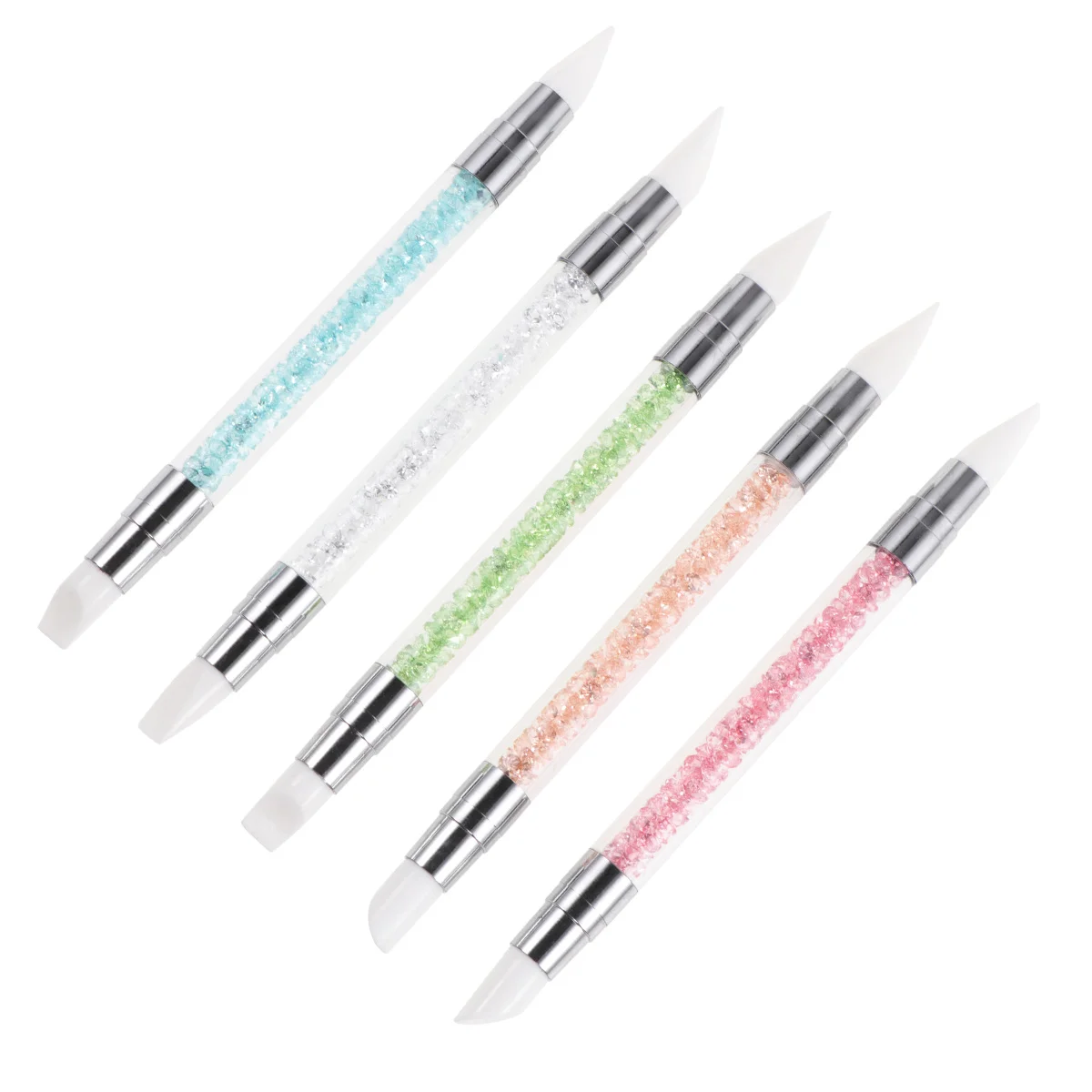 

5 Pcs Rhinestones Picker Dotting Pen Tool Set Double Manicure Supplies Rhinestones Applicator Nail Point Pen Nail