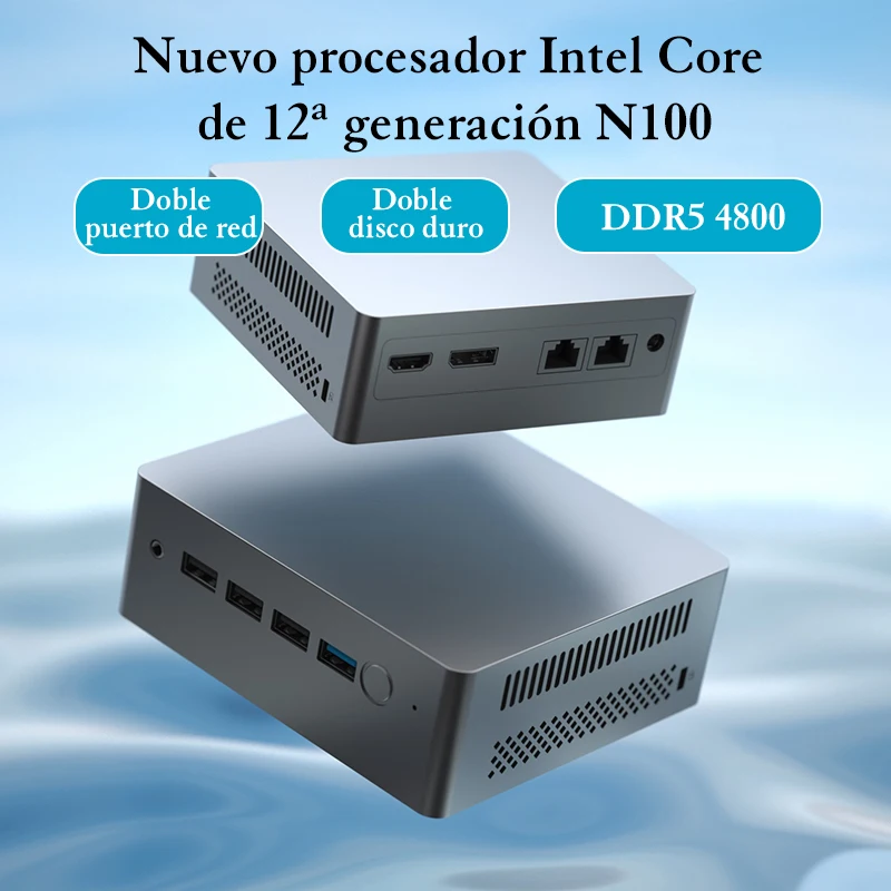 Mini PC Microdata N100 con Win11 64 bit,Intel Alder Lake N100  8GB de RAM, 256GB, SSD, Wifi, BT, 1000M, LAN