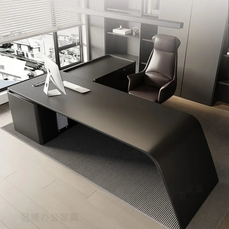 منظمات الأعمال السوداء مكتب مكتب فاخر منظم الكمبيوتر مكتب العمل غرفة نوم طويلة عرض أثاث تافولو العصري