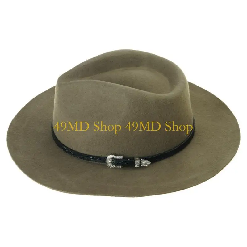 49MD Wool Homburg Top Hat Exotic Panama Porkpie Hat Surprise Gift for Boyfriend