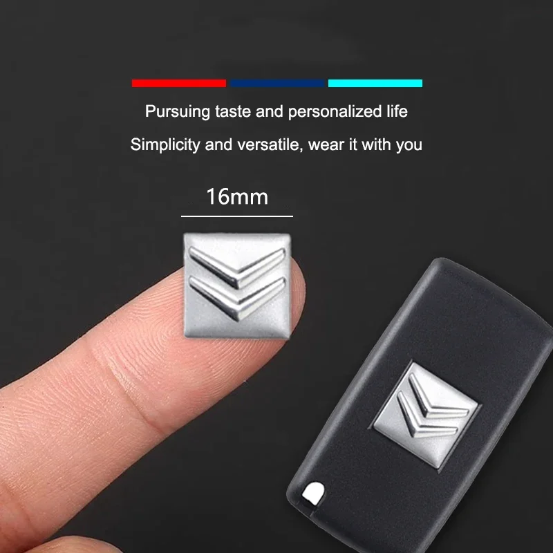 Car Metal Emblem Stickers Auto Remote Key Logo For Citroen Celysee C6 C3 C5 C1 C2 C4 Aircross Picasso Cactus Berlingo Saxo Grand - view 4
