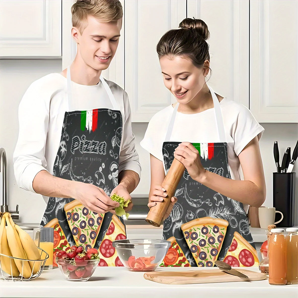 Linen Apron Pizza Italian Food - Home Cooking In Italian recension och pris
