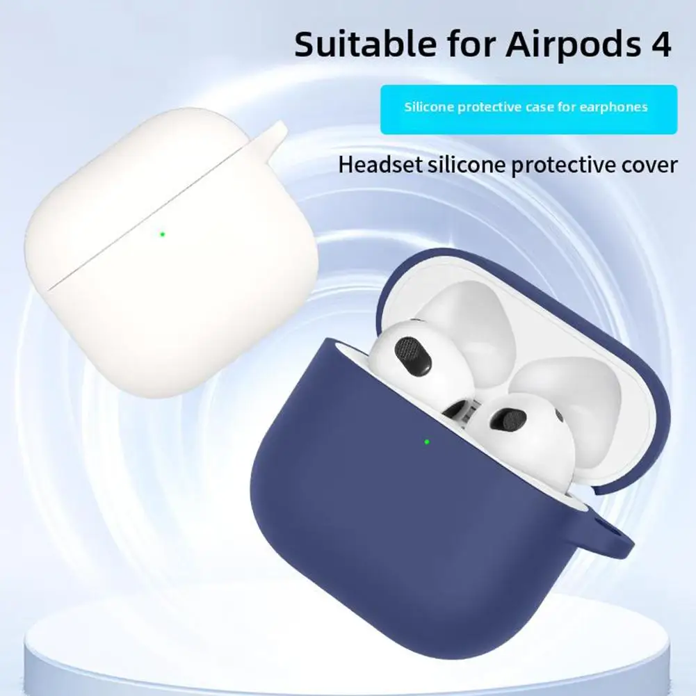 Silicone Earphone Cases For Airpods 4 Headphones Protective Case  For Apple Airpods Pro Shell 2024 New Airpods Covers