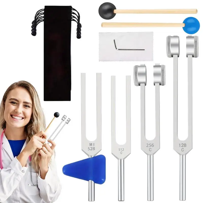 

Healing Tuning Forks Reusable Tuning Fork Healing With Storage Bag Portable Metal Instruments For Students Doctors Nurses