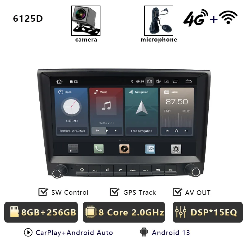 CHSTEK Carplay Android 13 Voor Porsche 911 987 997 Cayman Boxster Autoradio Speler Multimedia GPS WIFI 4G RDS Bluetooth Autoradio
