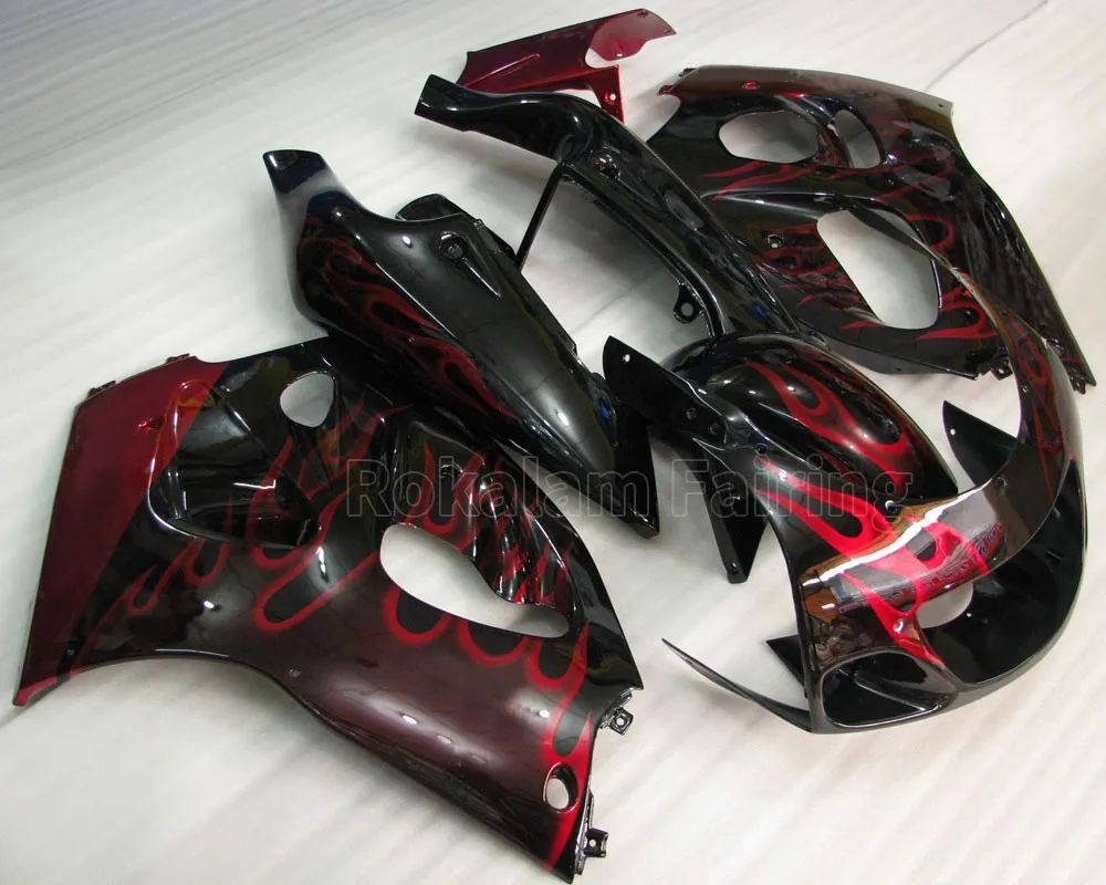 Factory Color For Suzuki 96 97 98 99 00 GSXR600 750 GSX R750 R600 1996-2000 Red Flame Body Work Motorcycle Fairings