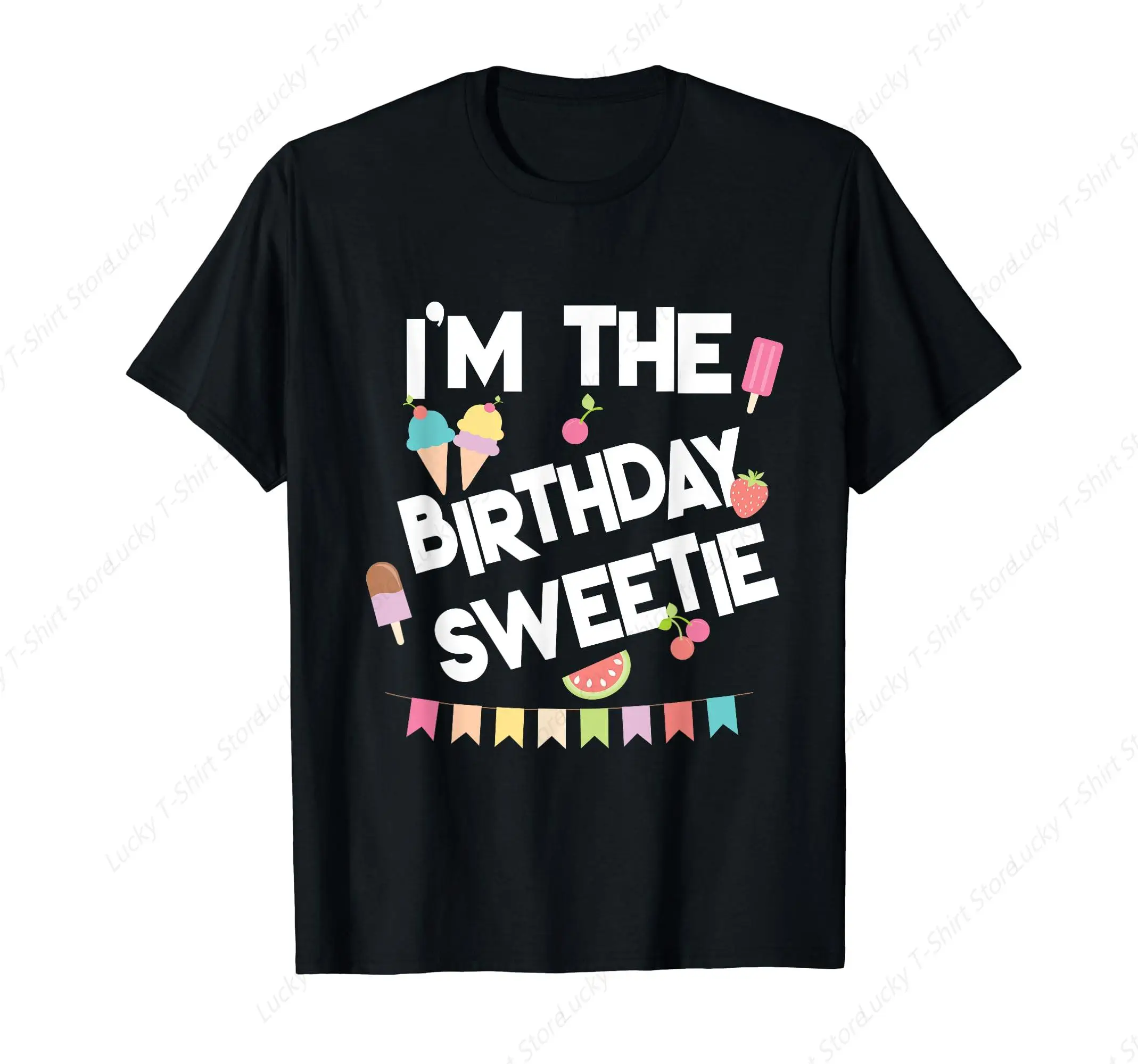 Fun Ice Cream Treats I'm The Birthday Sweetie Girls Party T-Shirt