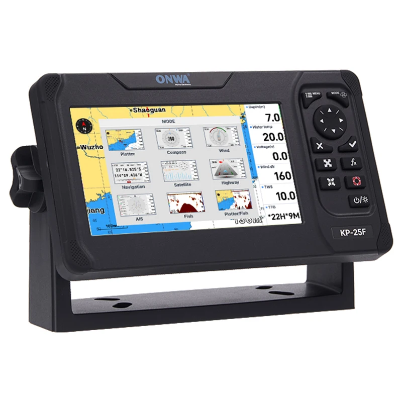 KP-25F 5-inch GPS Chart Plotter With Built-in Fish Finder Sounder