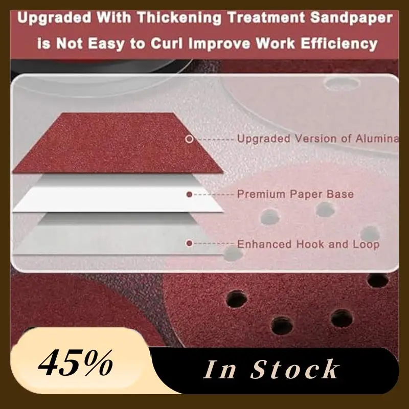 

A60Z Top 160 шт. 5-дюймовый шлифовальный диск, 60/80/120/150/240/320/400/600 зернистость, 8 отверстий, наждачная бумага с крючком и петлей, песочная бумага для орбитального снде