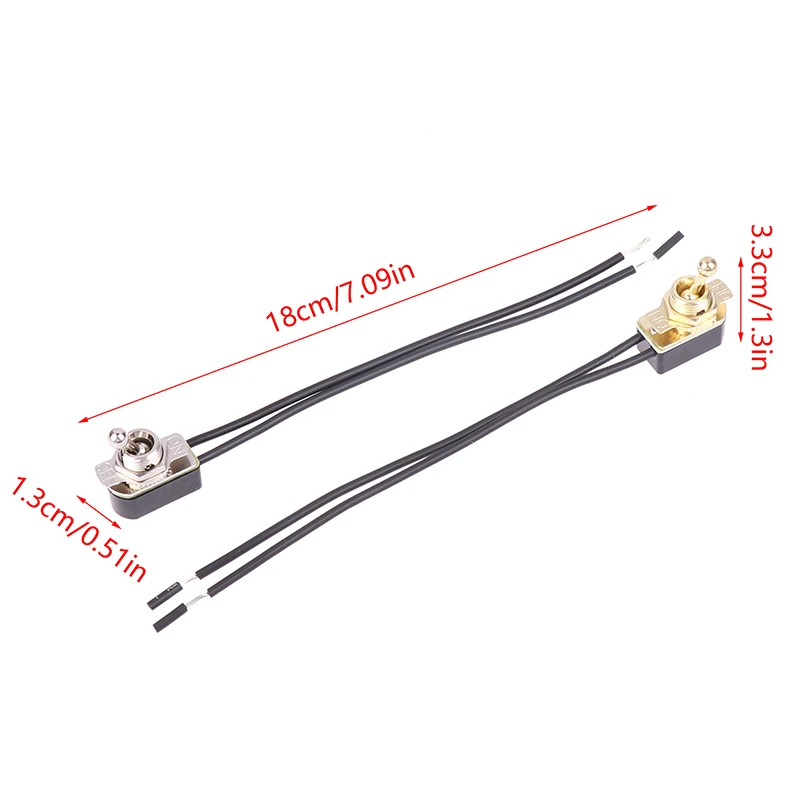 1PC AC 250V 3A On/Off Prewired Standard Toggle Switch With Wire Cable Contacts Switch Electrical Equipment Accessories image 6
