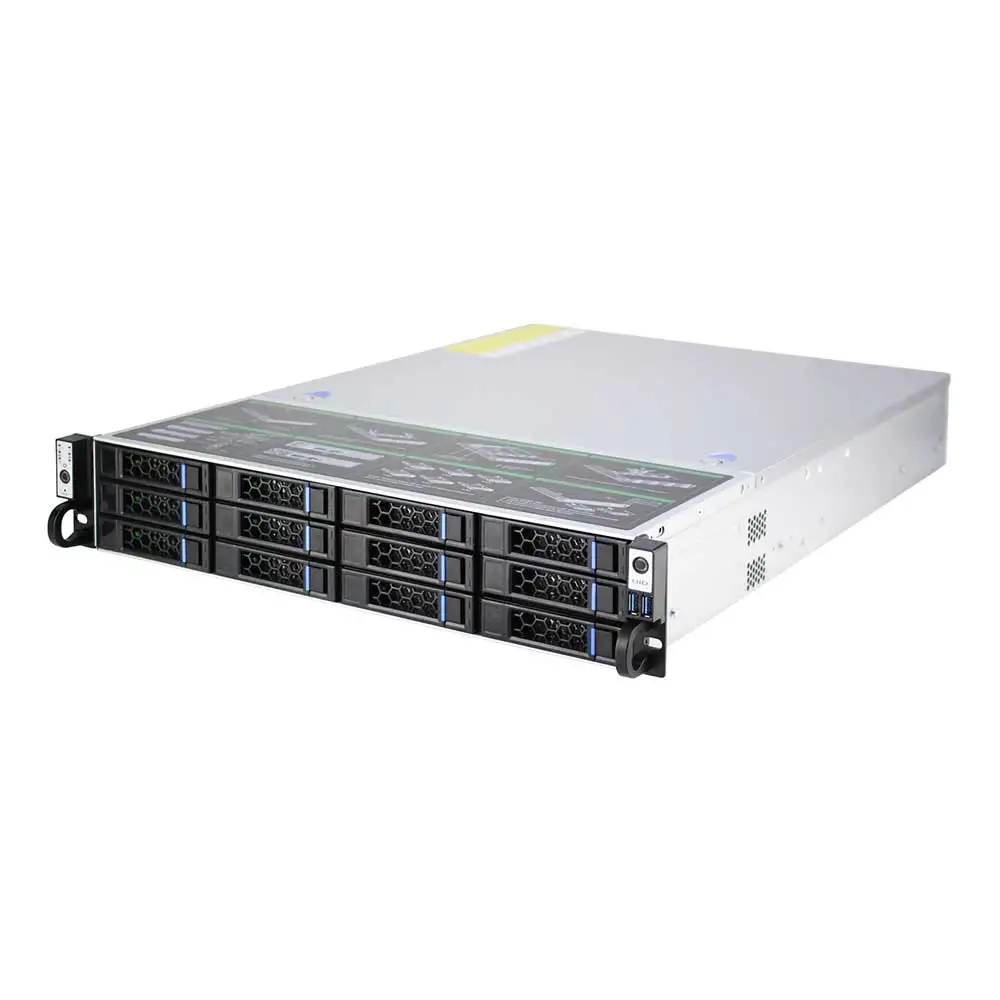 2U Rackmount Hotswap servidor Caso 12 disco rígido armazenamento servidor chassis vazio