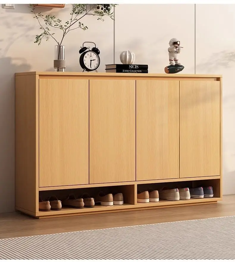 

Solid wood shoe cabinet, household balcony, large-capacity locker