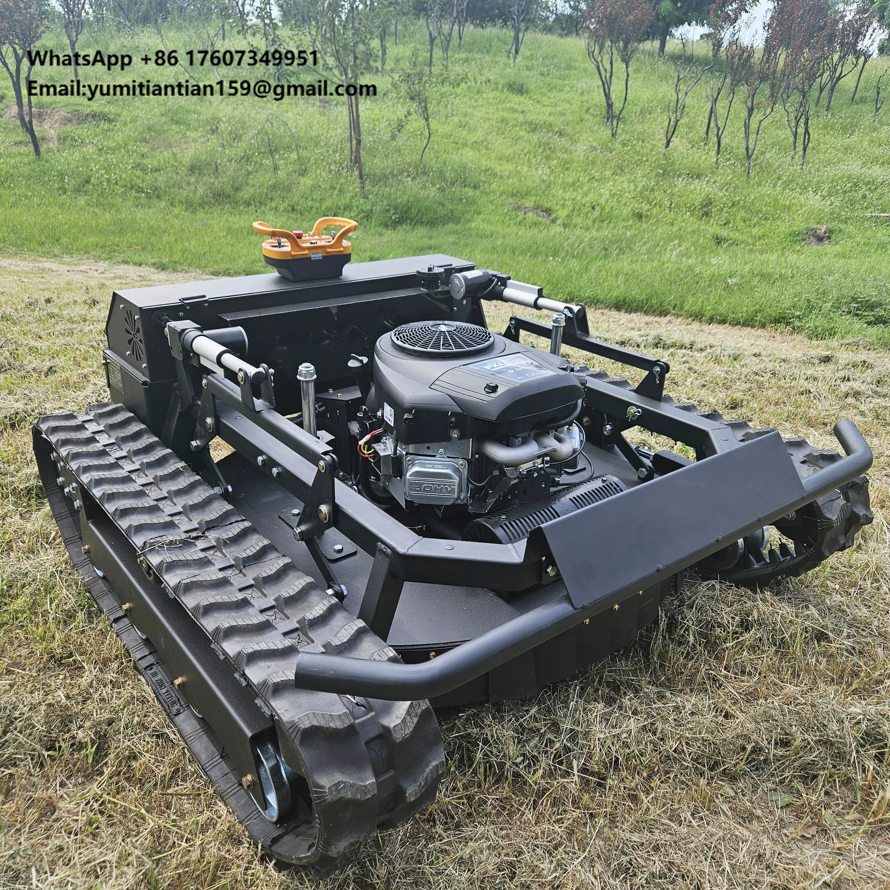 

Hot Selling Remote Control Crawler Brush Cutter Grass Mini Robot Flail Lawn Mower