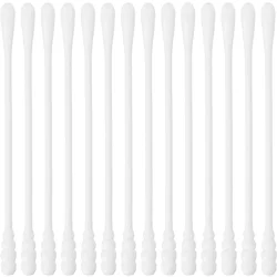 200 Pcs Last Swab Ear Plugs Makeup Tool Buds Swabs with Different Heads Double Cotton for Baby Care