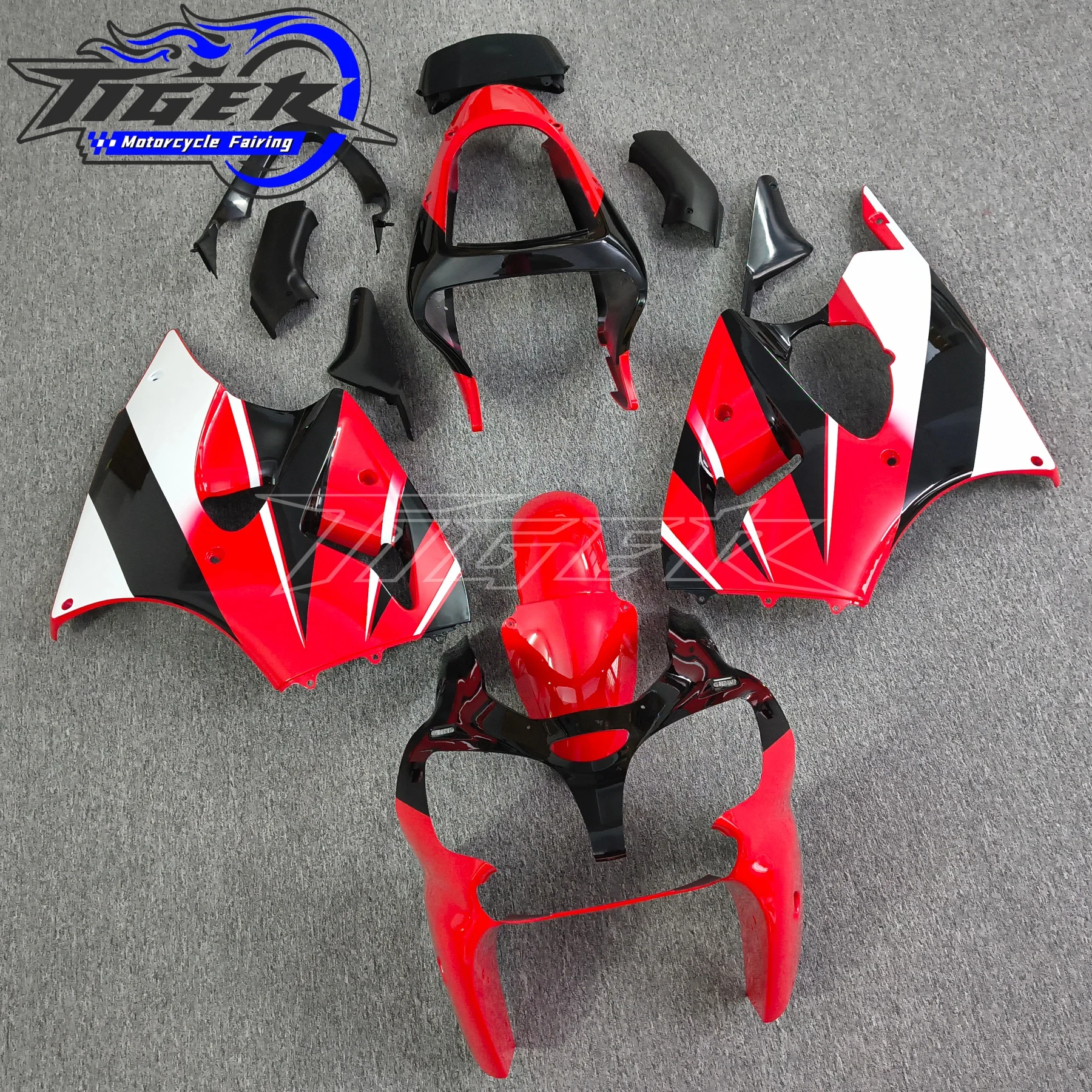 Plastic Fairings for Kawasaki ZX6r 2000 - 2002 red Black Body Kits for Kawasaki ZX6r 2001 Fairing 636 ZX-6r 00