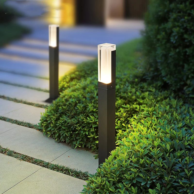 impermeavel led lawn light aluminio acrilico street light iluminacao do jardim patio e villa 110v 220v 30 cm 40 cm 60 cm 80 cm 100cm ip65 01