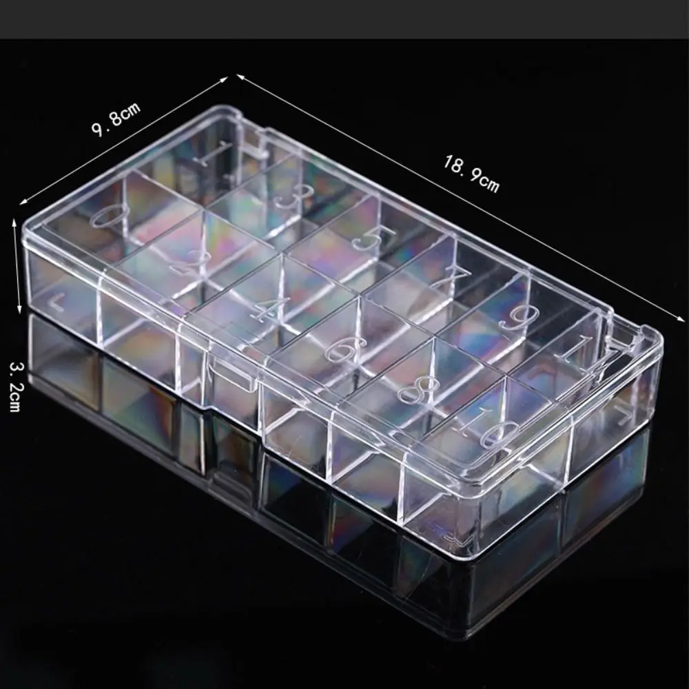 False Tips Beads Rhinestone Organizer Nail Art Storage Box Fake Nails Storage Holder Fake Nail Tip Box False Nail Container