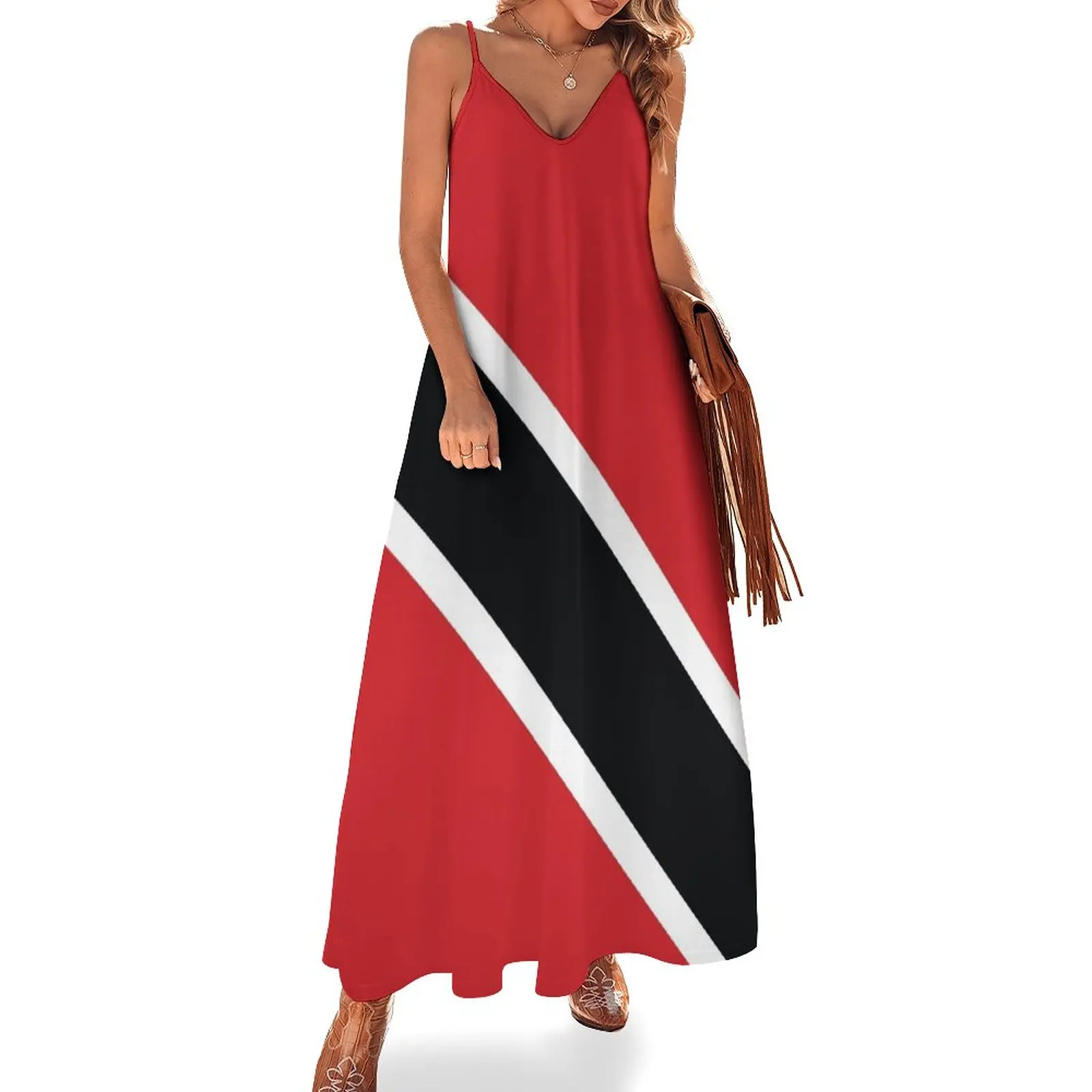 

Trinidad and Tobago National Flag Sleeveless Dress Dress for pregnant women elegant and pretty women's dresses Women's dresses