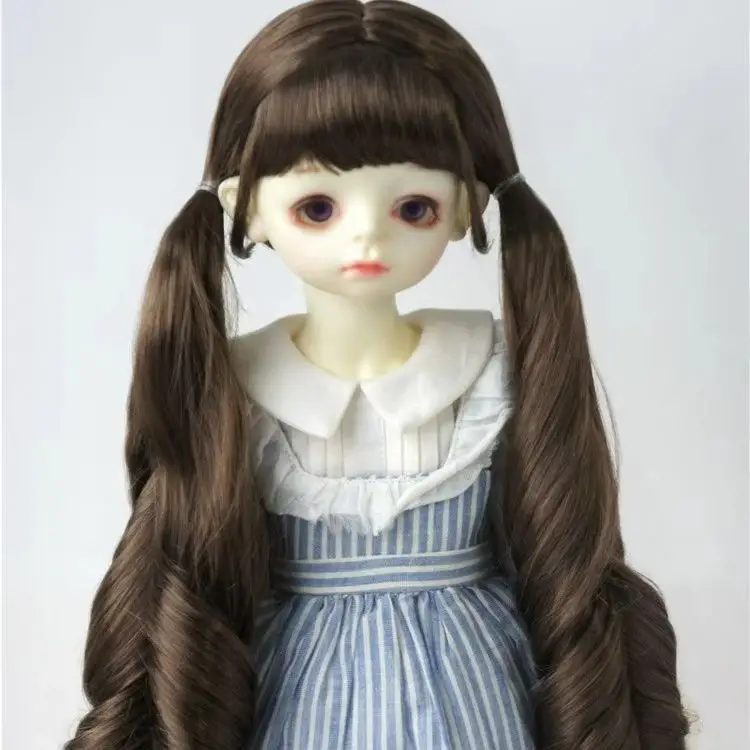 

Лидер продаж, вьющийся красивый синтетический мохеровый парик BJD для куклы YOSD MSD SD Qbaby Blythe от 6-7 до 10-11 дюймов, аксессуары для волос