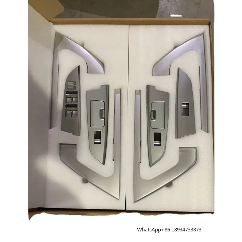 MAICTOP Window Switch Cover Car Interior Sliver Door Handle Panel Cover Trim for Landcruiser LC200 2008 Upgrade to 2020 FJ200