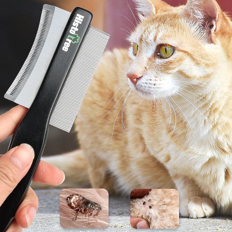 

Dog Cat Remove Fleas Comb Pet Cleaning Brush Remove Hair Knots Floating Hairs Remover Comb Stainless Steel Pet Grooming Comb