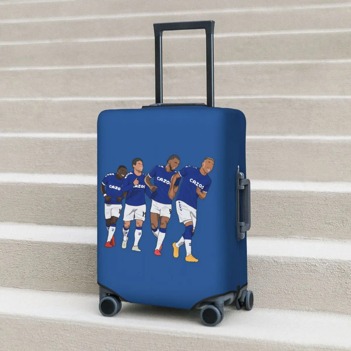 

Everton Goal Celebration Richarlison Calvert Lewin Rodriguez Nkounkou Suitcase Cover Protection Elastic Luggage Protector Covers