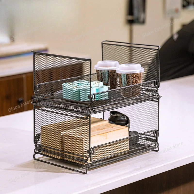 Folding Half Bar Storage Net Cage Camping Home Foldable Storage Box Multifunctional Shelf
