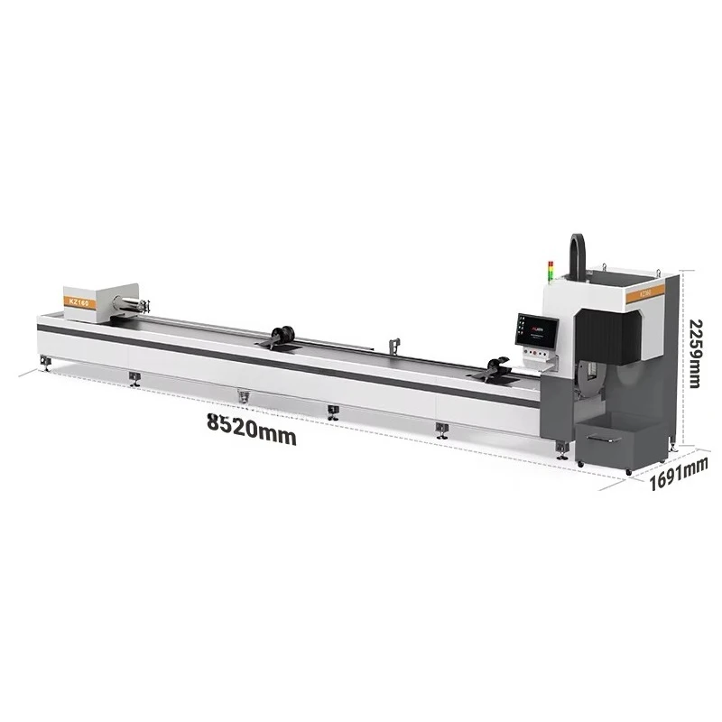JQLASER 2000W 3000W Tube Cut Chuck 120mm Fiber Metal Pipe Cutter Machine