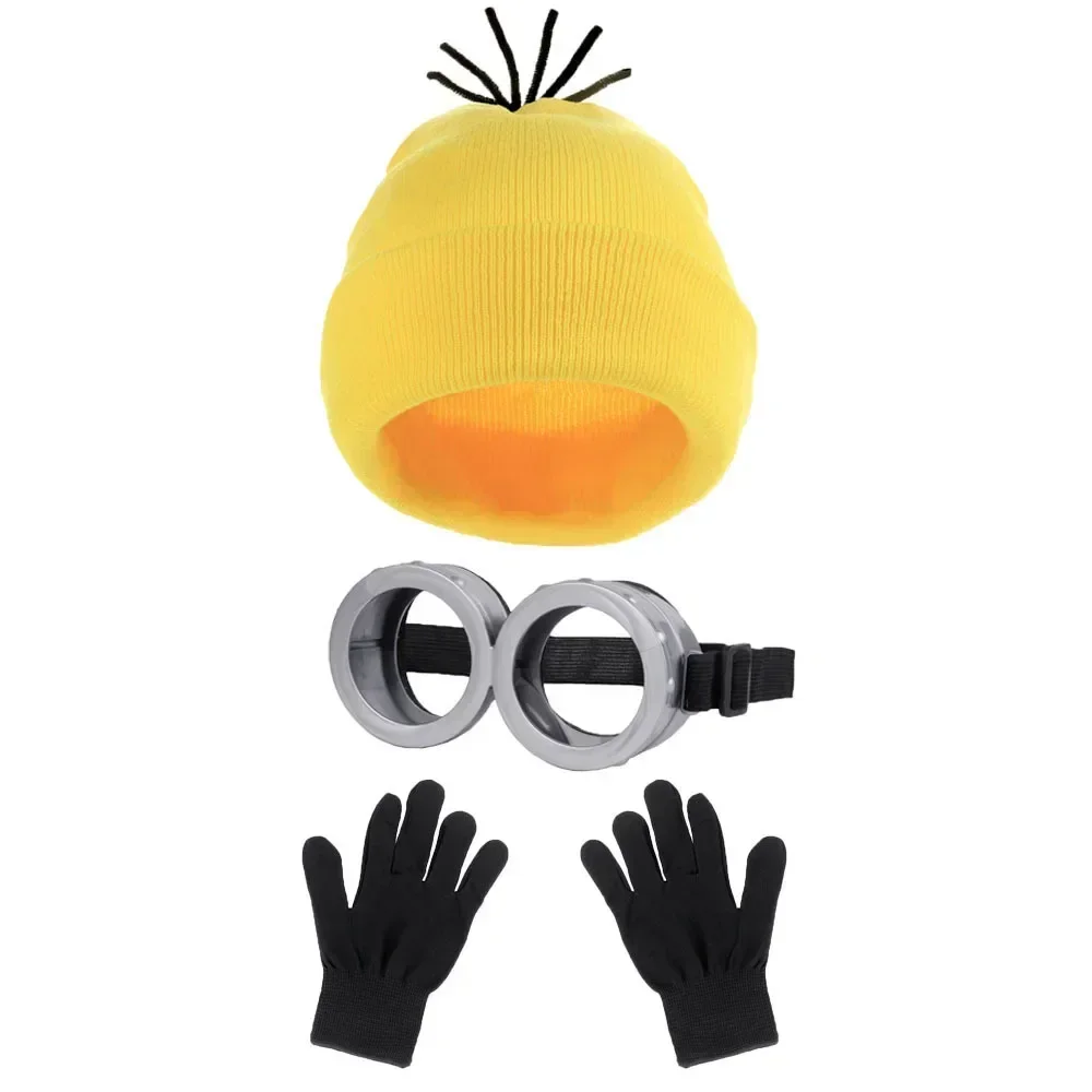 Movie Adult Clothing Minions Goggles and Hat Set Role Playing Accessories Makeup Ball Party Holiday Costumes