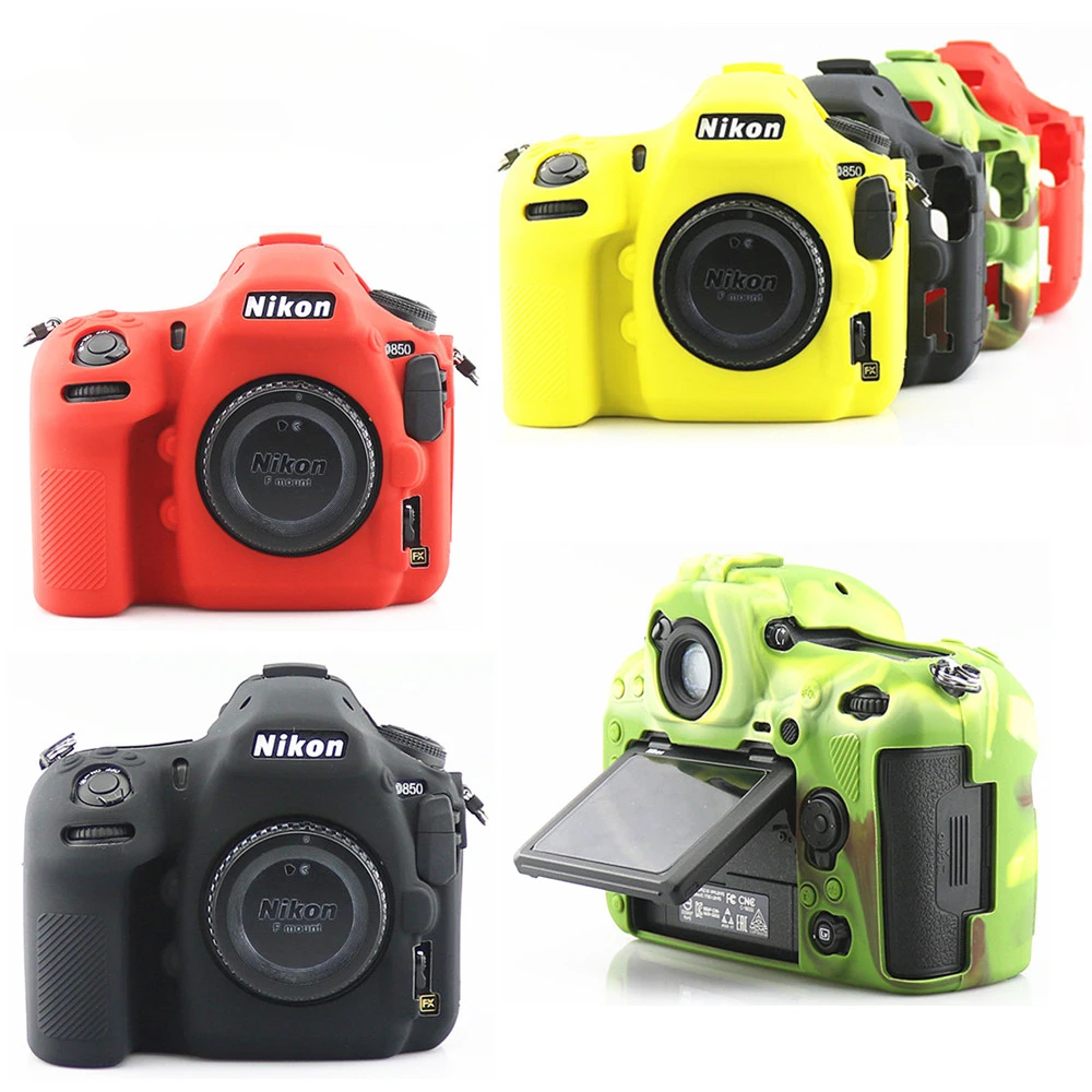 DSLR Camera Bag Silicone Armor Skin Case Cover for Nikon Z6II Z7II Z6III D850 D780 D750 D600 D610 D5200 D7100 D7200 D810 D810A