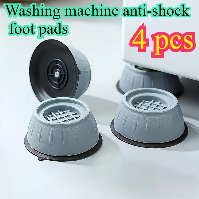 4 Pcs Anti-Vibration Heightening Fixing Pads Storage Rack Bases Silent And StableIdeal For Washing Machines Refrigerators Etc
