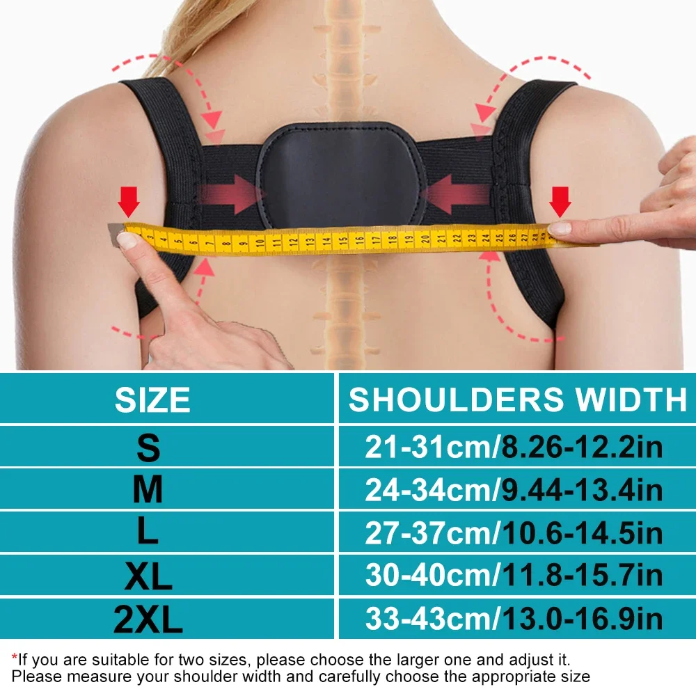 1Pcs Posture Corrector Adjustable Clavicle Brace Perfect for Shoulder Support, Upper Back & Neck Pain Relief, Back Posture Brace