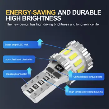 2台T10 LED Canbus W5W 168 194 圓頂燈/停車燈/牌照燈,適用於雷諾風景II 2 MK2 2004 2005 2006 2007 2008 2009 10 最佳銷售 雷諾風景 2006 - №10