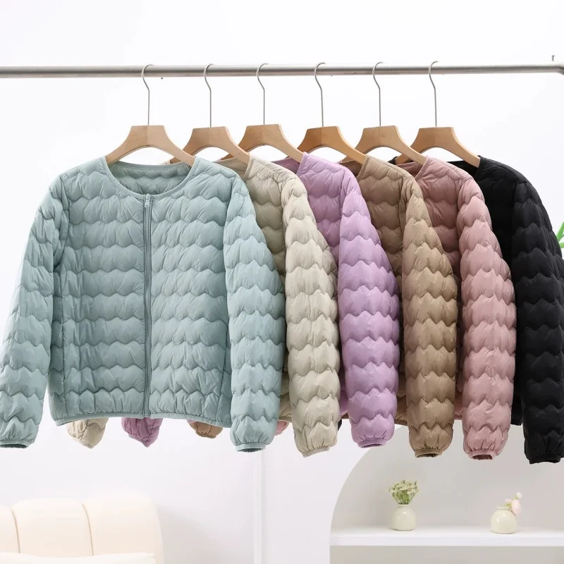 New Autumn Winter Ultra Light White Duck Down Jacket Women Thin Down Coat Outwears Ladies Warm Bigsize Puffer Parkas Short Tops