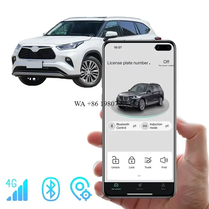 wmwmnu for GPS Digital Car Key with 4G LTE Connectivity App Controlled Remote Lock Unlock Geofencing Functionality