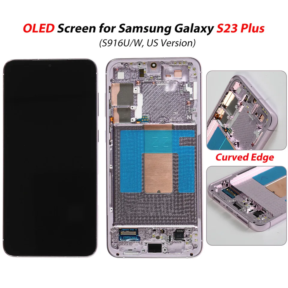 OLED Display For Samsung Galaxy S23 Plus LCD Display Touch Screen Assembly For Samsung S23+ S916B S916U S916W S916N S16E LCD